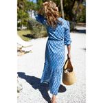 NWT Emerson Fry India Collection Frances in Danube Little Marigolds Dress S Blue Photo 5