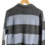 Madewell  Rugby Striped Oversized Charcoal Blue Polo Sweater Size XS Photo 9