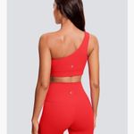 CRZ Yoga Red  Sports Bra One Shoulder  Photo 1