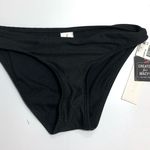 Hula Honey BLACK Rib Hipster Bikini Swim Bottom Sm Photo 3