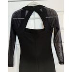 Vtg Moda International Mini Dress Sz XS Black Bodycon Mesh LBD Cocktails Party Photo 4