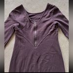 Athleta ‎ Women’s Illusion Body Con Dress Brown Zip Back Long Sleeve Sz Small Photo 3