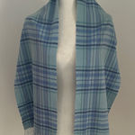 Nordstrom Blue Plaid Cashmere Scarf Photo 0