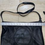 Tory Burch Pebbled Leather Large Crossbody HOBO Bag TOTE Black Perforated Logo Photo 2