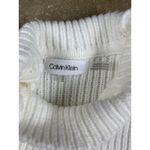 Calvin Klein ‎ Popcorn-Knit Mock-Neck Sweater Women's M Ivory Photo 2