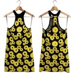Urban Outfitters Charlie Floral Knit Mini Dress Women's Medium Black Yellow NWT Photo 3