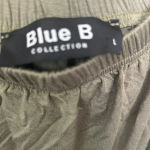 NWOT Blue B Strapless Jumpsuit Smocked Olive Green Casual Size Large Jersey Knit Photo 3