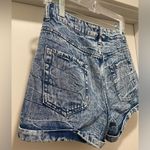 Forever 21 F21 F21 Acid Wash Stonewash Blue Denim Cuffed Jean Shorts - 28 Photo 7