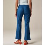 J.Crew  Tall Kaya Pant Stretch Linen Blend Cobalt Berry Blue Classic US 8T NWT Photo 1