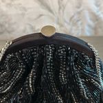 NWT Elegant Black Beaded Fringe Evening Clutch Crossbody Bag Photo 7