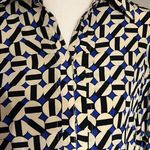 Tyler Boe Geometric Print Silk Blouse Size XS Photo 2