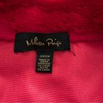 Melissa Paige Coat Faux Fur Red Soft Warm Holiday Teddy Jacket Size Small Photo 1