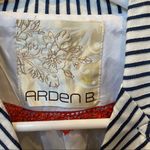 Arden B . Jacket White with blue pinstripe & gold metallic threading EUC Photo 5