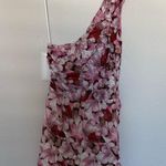 IRO Cevals Chiffon One Shoulder Mini Dress Mixed Pink Size EU 40 / US 8 NEW Photo 6