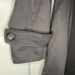 Garnet Hill  Coat Women’s 2 Dark Grey Everyday Trench Rain Jacket Long Minimalist Photo 6