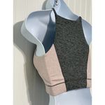 We Over Me Wip Crop Top Sports Bra Dark Grey Shale Pink XS Extra Small Gray Photo 6