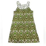 Milly Cotton Green Brown Floral Flower Print Pattern Sleeveless‎ Sheath Dress 6 Photo 6