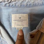 American Eagle blue jean button up shirt size xs Photo 3
