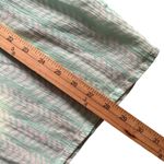 J.Crew Crinkle Tunic Top Size XS Green White V Neck BOHO Coastal Beach Photo 7