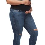 Good American the home stretch crop maternity jeans in blue306 - 6/28 Photo 0