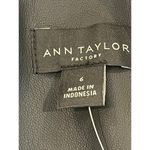 Ann Taylor  Vegan Faux Leather Black Jacket Women 6 Dark Academia Preppy Neutral Photo 1