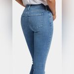 NYDJ  Ami Skinny Jeans Heyburn Blue Aztec Embroidery on Pockets Size 4 Photo 5