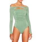 Revolve Not Yours To Keep Marilla Bodysuit Long Sleeve Sage Green Size Medium Photo 1