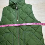J. Crew Women's Quilted Puffer Vest Green Olive Sleeveless Full Zip Small S Photo 6