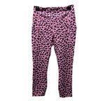 Fabletics Oasis High-Waisted Pocket Capri Leggings Pink Leopard Print Size M Photo 1
