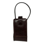Brighton  Cell‎ Phone Holder Brown Pebble Leather with Croc Trim Wrist Strap​​​ Photo 2