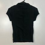 We The Free Free People/ Lola Black Short Sleeve Mock Neck Tee/Top Photo 7