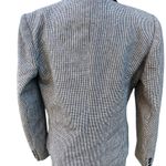 Vintage 80s Suits Ltd Velvet Tweed Black White Skirt Suit 12 14 Gray Photo 2