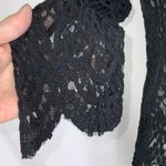 ZARA  Black Long Sleeve Lace Overlay Casual Cocktail Snug Fit Top S NWT Photo 10