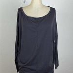 Athleta Grey Slouchy Long Sleeve Top Photo 0