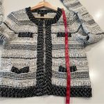INC Knit Blazer Cardigan Size Medium‎ Black Photo 5