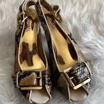 Michael Kors  heels size 7 animal print gold high heels 4 inch heel with platform Photo 0