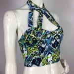 Bebe 2b Cutout Printed Strappy Choker Crop Top Photo 3