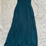 Jenny Yoo Collection Dress Mila Luxe Chiffon Maxi Caspian Sea Teal 0 Photo 3