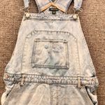 Wild Fable Denim Overalls Small Cottagecore Prairie Shorts Distressed Light Wash Photo 1