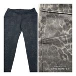 Chico’s Tone on Tone Cheetah Print Ponte Ankle Dress Pants Size 16 (Chico’s 3) Black Photo 1