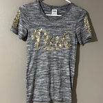 Victoria's Secret  Gray Tee with Gold Accents Photo 0
