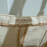 Les Soeurs Cream Denim Mini Dress Photo 1