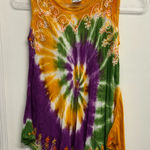 Shoreline  Tie-Dye Tank Top in Orange, Purple, and Green Photo 0