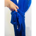 Ramy Brook NWT  Blue Satin Stretch Column Fit Open Back Milan Gown Dress Size 6 Photo 7