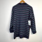 Vintage Willow Bay Patchwork Fair Isle Floral Long Acrylic Sweater Navy M new Blue Size M Photo 6