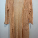 Victoria's Secret Victoria’s Secret Angels Vintage 90s Peach Open Knit Cardigan Size M/L‎ Photo 0