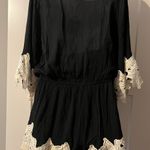 Umgee NWT  Black shorts romper with 3/4 sleeve sz Medium Photo 1