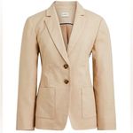 J.Crew - Refined Linen Beige Suit Blazer Jacket Sz 4 Photo 0