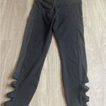 Gaiam  Black Leggings with Ruffle Trim Photo 0