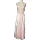 Frederick's of Hollywood Vintage Pale Pink Nylon Lace Nightgown Slip Dress Photo 1